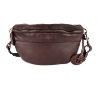 Gürteltasche HARBOUR 2ND "Jutta", Damen, Gr. B/H/T: 28cm x 18cm x 7cm, braun, Leder, Taschen Gürteltasche, Umhängetasche Bauchtasche mit Ankeranhänger (67181308-0) braun