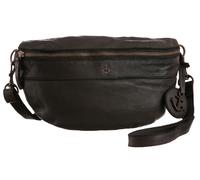 Gürteltasche HARBOUR 2ND "Jutta", Gr. B/H/T: 28cm x 18cm x 7cm, schwarz, Leder, washed, Taschen Gürteltasche, Unisex Umhängetasche, Bauchtasche mit Ankeranhänger (30931911-0) schwarz