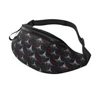 Gürteltasche im Gothic-Stil, Manta-Ray-Druck, für Damen und Herren, Sport-Hüfttasche, Gürteltasche für Reisen, Wandern, Laufen