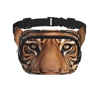 Gürteltasche mit 3D-Tigerkopf, klein, modisch, Umhängetasche, leicht, für Damen und Herren, Laufen, Workout, Wandern, Reisen