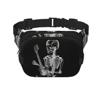 Gürteltasche mit abstraktem Röntgen-Totenkopf-Skelett, spielende Gitarre, kleine modische Umhängetasche, leichte Schultertasche, Bauchtasche für Damen und Herren, Laufen, Workout, Wandern, Reisen