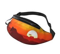 Gürteltasche mit afrikanischem Tier, Sonnenuntergang, für Herren und Damen, modisch, zum Laufen, wasserdicht, Crossbody-Tasche, Überall, Gürteltasche mit verstellbarem Riemen, Sport-Hüfttasche für