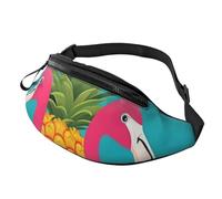 Gürteltasche mit Ananas-Flamingo-Motiv für Herren und Damen, modisch, zum Laufen, wasserdicht, Crossbody-Tasche mit verstellbarem Riemen, Sport-Hüfttasche für Reisen