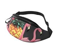 Gürteltasche mit Ananas-Flamingo-Muster für Herren und Damen, modische Hüfttasche, Reise-Crossbody-Tasche mit verstellbarem Riemen, überall Gürteltasche, wasserdichte Brusttasche, Radfahren
