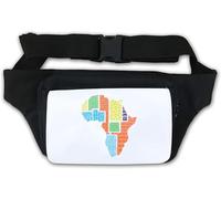 Gürteltasche mit buntem Mutter-Afrika-Motiv, Weiß