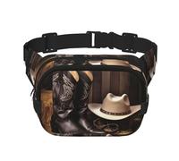 Gürteltasche mit Cowboy-Hut, Westernstiefel, klein, modisch, Umhängetasche, leicht, für Damen und Herren, Laufen, Workout, Wandern, Reisen