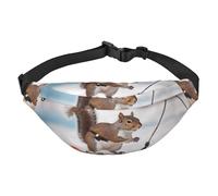Gürteltasche mit Eichhörnchen-Motiv für Herren und Damen, modische Hüfttasche überall, Crossbody-Tasche, Geldbörse, Hüfttasche mit verstellbarem Riemen, wasserdichte Brusttasche für Reisen, Wandern,