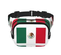 Gürteltasche mit Flagge von Mexiko, mit verstellbarem Riemen, quadratisch, doppellagig, Unisex, überall
