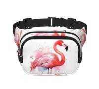 Gürteltasche mit Flamingo-Motiv, verstellbar, große Hüfttasche, Reise-Gürteltasche, Unisex, Bauchtasche