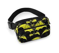 Gürteltasche mit Fledermaus-Aufdruck, für Damen, modische Gürteltasche, Grün