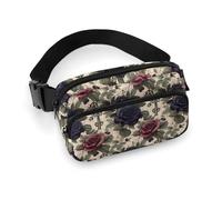 Gürteltasche mit Gothic-Rosen-Aufdruck, Umhängetasche für Damen, modische Gürteltasche