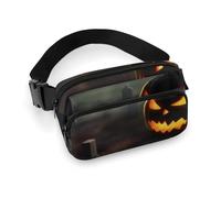 Gürteltasche mit Halloween-Horror-Aufdruck, für Damen und Herren, Crossbody-Tasche, große Brusttasche mit verstellbarem Gurt, für Outdoor, Workout, Reisen, Freizeit, Laufen, Halloween-Horror, 20 x 13