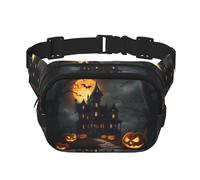 Gürteltasche mit Halloween-Horror-Aufdruck, für Damen und Herren, mit verstellbarem Gurt, für Reisen, Wandern, Radfahren