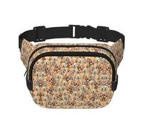 Gürteltasche mit Labrador-Retriever-Motiv, für Damen und Herren, modische Hüfttasche für Workout, Laufen, Reisen, Wandern, Schwarz , Einheitsgröße