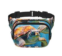 Gürteltasche mit Meeresschildkröten-Motiv, für Damen und Herren, mit verstellbarem Gurt, für Reisen, Wandern, Radfahren