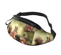 Gürteltasche mit niedlichem Eichhörnchen-Motiv, für Herren und Damen, leicht, verstellbar, modische Hüfttasche für Reisen, Wandern, Laufen
