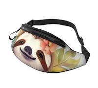 Gürteltasche mit niedlichem Faultier-Motiv, für Damen und Herren, modisch, zum Laufen, wasserdicht, Crossbody-Tasche mit verstellbarem Riemen, Sport-Hüfttasche für Reisen