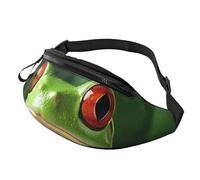 Gürteltasche mit niedlichem Frosch-Design, für Damen und Herren, modisch, zum Laufen, wasserdicht, Crossbody-Tasche mit verstellbarem Riemen, Sport-Hüfttasche für Reisen