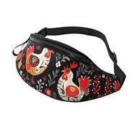 Gürteltasche mit niedlichem Hahn und Hühnern, leicht, verstellbar, modische Hüfttasche für Reisen, Wandern, Laufen