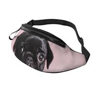 Gürteltasche mit niedlichem Mops, für Damen und Herren, modisch, zum Laufen, wasserdicht, Crossbody-Tasche mit verstellbarem Riemen, Sport-Hüfttasche für Reisen