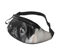 Gürteltasche mit niedlichem Mops-Motiv, für Damen und Herren, modisch, zum Laufen, wasserdicht, Crossbody-Tasche mit verstellbarem Riemen, Sport-Hüfttasche für Reisen