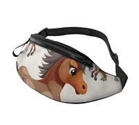 Gürteltasche mit niedlichem Pferd, für Damen und Herren, modisch, zum Laufen, wasserdicht, Crossbody-Tasche mit verstellbarem Riemen, Sport-Hüfttasche für Reisen
