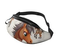 Gürteltasche mit niedlichem Pferd, wasserdicht, für Sport, modische Gürteltasche, Umhängetasche, Hüfttasche mit verstellbarem Riemen, große Schultertasche, Geldbörse für Reisen, Wandern