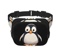 Gürteltasche mit niedlichem Pinguin, wasserdicht, verstellbar, modisch, lässig, Crossbody-Tasche, Bauchtasche für Laufen, Workout, Wandern, Reisen, Schwarz, Einheitsgröße, Schwarz , Einheitsgröße