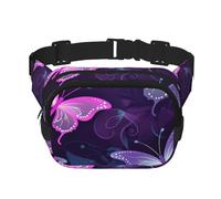 Gürteltasche mit niedlichem Schmetterling, verstellbar, große Hüfttasche, Reisegürteltasche, Unisex, Bauchtasche