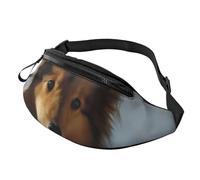 Gürteltasche mit niedlichem Shetland-Hund für Herren und Damen, modisch, zum Laufen, wasserdicht, Crossbody-Tasche mit verstellbarem Riemen, Sport-Hüfttasche für Reisen