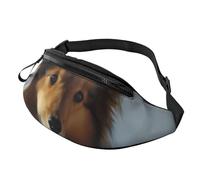 Gürteltasche mit niedlichem Shetland-Hund für Herren und Damen, wasserdicht, Sport-Gürteltasche, modische Gürteltasche, Umhängetasche, Hüfttasche mit verstellbarem Riemen, große Schultertasche