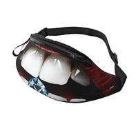 Gürteltasche mit roten Lippen und Diamanten, modische Hüfttasche, Reise-Crossbody-Tasche mit verstellbarem Riemen, überall Gürteltasche, wasserdichte Brusttasche, Radsport, Bauchtasche, Geldbörse