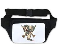 Gürteltasche mit Schlange und Totenkopf, Weiß