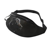 Gürteltasche mit schwarzem Labrador, für Damen und Herren, modisch, zum Laufen, wasserdicht, Crossbody-Tasche, mit verstellbarem Riemen, Sport-Hüfttasche für Reisen