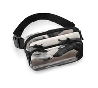 Gürteltasche mit schwarzem und weißem Pferd, leicht, mit verstellbarem Gurt, Hüfttasche für Laufen, Reisen