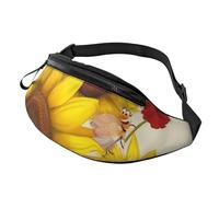 Gürteltasche mit Sonnenblumen, Gänseblümchen, Rose, Blumen, für Herren und Damen, modisch, zum Laufen, wasserdicht, Crossbody-Tasche mit verstellbarem Riemen, Sport-Hüfttasche für Reisen