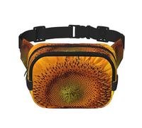 Gürteltasche mit Sonnenblumen-Motiv, verstellbar, große Hüfttasche, Reisegürteltasche, Unisex, goldgelb