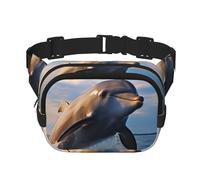 Gürteltasche mit süßem Delfin-Design, klein, modisch, leicht, für Damen und Herren, Laufen, Workout, Wandern, Reisen