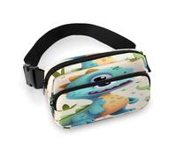 Gürteltasche mit süßem Dinosaurier-Motiv, leicht, mit verstellbarem Riemen, Hüfttasche für Laufen, Reisen