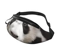 Gürteltasche mit süßem Panda-Motiv, für Damen und Herren, modische Hüfttasche, mit verstellbarem Gurt, wasserdicht, Brusttasche, Radfahren, Bauchtasche, Geldbörse, Schwarz / Weiß