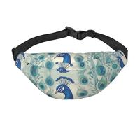 Gürteltasche mit süßem Pfauenmotiv, modische Hüfttasche für Damen und Herren, Crossbody-Tasche, Geldbörse, Hüfttasche mit verstellbarem Riemen, wasserdichte Brusttasche für Reisen, Wandern, Sport,