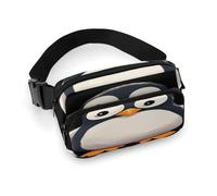 Gürteltasche mit süßem Vogelmotiv, mit verstellbarem Riemen, modische Hüfttasche für Outdoor-Sport, Wandern, weiß, 20 x 13 cm, voll bedruckte Hüfttasche