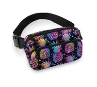 Gürteltasche mit tropischem Ananas-Aufdruck, für Damen, modische Gürteltasche, Pink