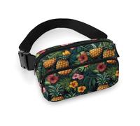 Gürteltasche mit tropischen Blumen und Ananas-Druck, modische Gürteltasche für Damen
