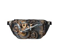 Gürteltasche mit Uhr-Gear-Aufdruck, lässig, leicht, Crossbody-Taillengürtel, Hüfttasche mit verstellbarem Riemen