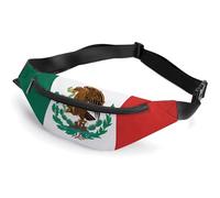 Gürteltasche mit verstellbarem Gurt, Motiv: Flagge von Mexiko, leichte Reise-Umhängetasche, freihändige Mini-Bauchtaschen im Lauf-Fitnessstudio