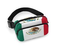 Gürteltasche mit verstellbarem Gurt, Motiv: Flagge von Mexiko, modische Hüfttasche für Outdoor-Sport, Wandern