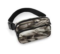 Gürteltasche mit verstellbarem Gurt, Motiv: Pferd in der Straße, modische Hüfttasche für Outdoor-Sport, Wandern, weiß, 20 x 13 cm, voll bedruckte Hüfttasche