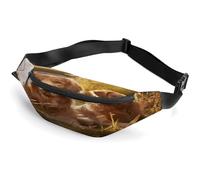 Gürteltasche mit verstellbarem Riemen, zwei Löwen, Umhängetasche, lässige Tasche für Reisen, Sport, Laufen, Wandern, Zwei Golden Retriever, 36*15cm, Lässiger Tagesrucksack