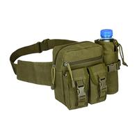 Gürteltasche mit Wasserflaschenhalter, wasserdichte Molle-Gürteltasche mit Mehreren Taschen, verstellbare Hüfttasche zum Wandern, Gassigehen mit dem Hund, Radfahren, Laufen, Outdoor-Molle-Wasserf